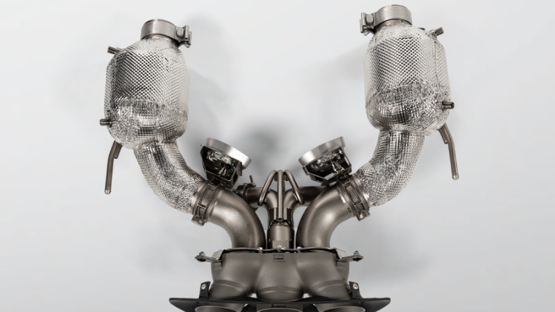 Photo of Akrapovic Titanium Slip-On Race Line Exhaust for the Ferrari 296 GTB/GTS - Image 3